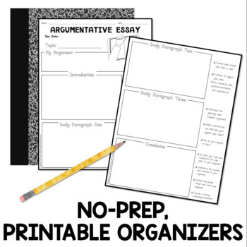 five paragraph persuasive essay graphic organizer