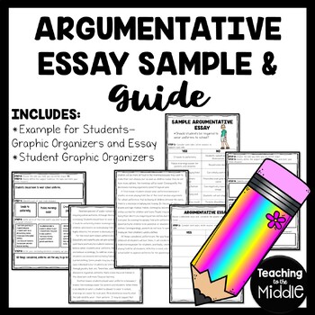 Preview of Argumentative or Persuasive Essay Writing Sample & Guide Graphic Organizer