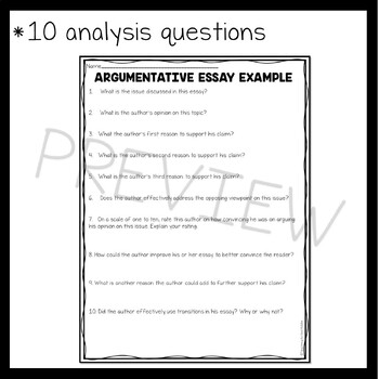 Argumentative essay samples for teachers