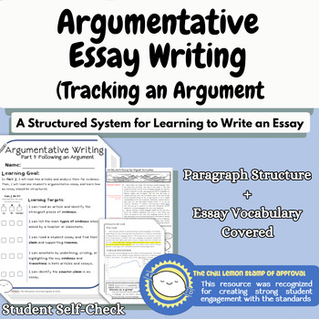 Argumentative Essay Writing Lesson - Tracking an Argument by New Age ELA