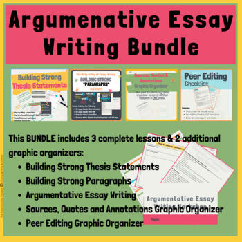 Preview of Argumentative Essay Writing Workshop Bundle
