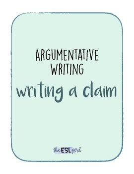 Preview of Argumentative Essay writing Claims