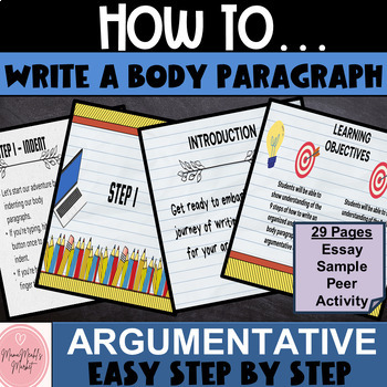 Preview of Argumentative Essays: A Step-by-Step Guide to Powerful Body Paragraphs