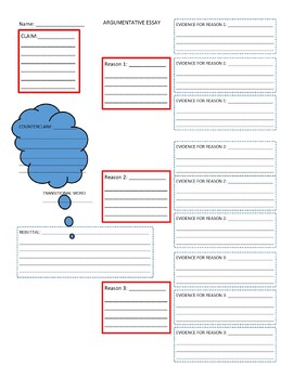 Preview of Argumentative Graphic Organizer Kit