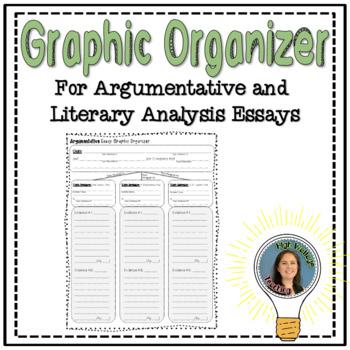 Preview of Argumentative & Literary Analysis Essay Graphic Organizer