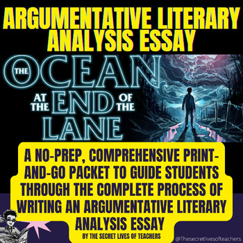 Preview of Argumentative Literary Analysis Essay /The Ocean at the End of the Lane