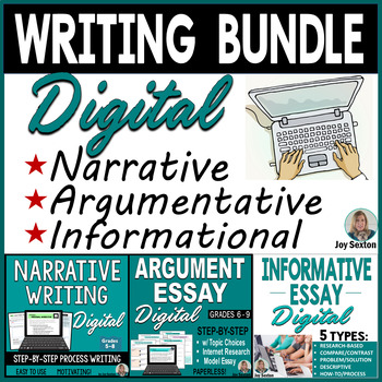 Preview of Argumentative, Narrative, & Informative Writing DIGITAL VERSION Bundle