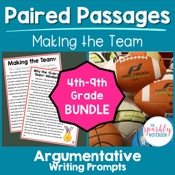 Preview of Argumentative Paired Text Passages DIFFERENTIATED Writing BUNDLE: Making Team