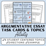 Argumentative Writing Activity - Persuasive Essay Task Cards