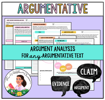 Preview of Argumentative Text Analysis | Middle School