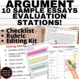 10 Argumentative Text Essay Samples w Argument Writing and Rubric Checklist