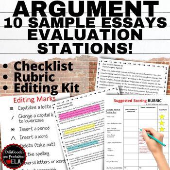 Preview of 10 Argumentative Text Essay Samples w Argument Writing and Rubric #CATCH24