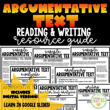 Preview of Argumentative Text - Reading Analysis & Writing - Digital + Print