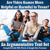 Argumentative Text Set - Are Video Games More Helpful or H