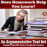 Argumentative Text Set - Does Homework Help You Learn?