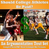 Argumentative Text Set - Should College Athletes Be Paid?