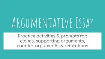 Argumentative Writing Activities! by The ESL Girl | TPT