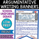 Argumentative Writing Banners - Research Project - School 