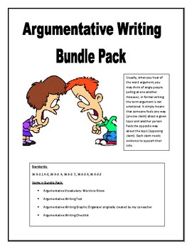 Preview of Argumentative Writing Activities