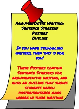 Preview of Argumentative Writing Classroom Poster Set