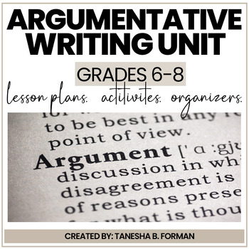 Preview of Argumentative Writing - Common Core Aligned
