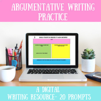 Preview of Argumentative Writing Digital Practice-6th, 7th, 8th Grade