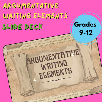 Preview of Argumentative Writing Elements Google Slide | Notes Presentation