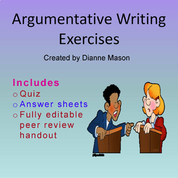 Preview of Argumentative Writing Exercises