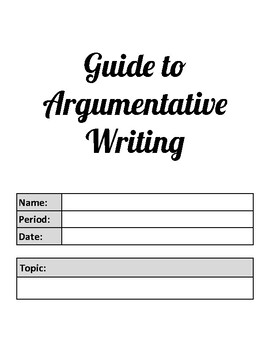 Preview of Argumentative Writing Graphic Organizer