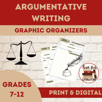 Preview of Argumentative Writing Graphic Organizers | From Brainstorming to Final Draft