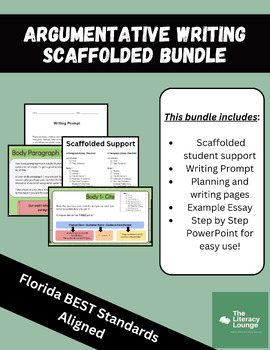 Preview of Argumentative Writing- No Prep Instruction- Florida BEST Standards