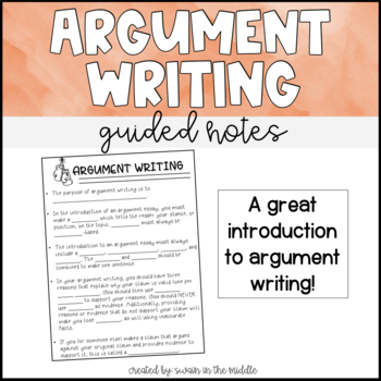argumentative essay writing notes