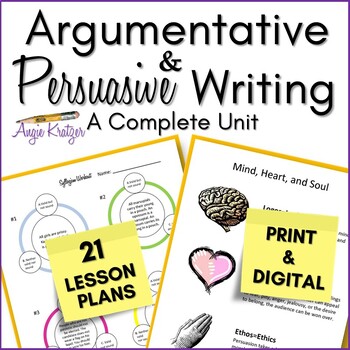 Preview of Argumentative Writing & Persuasive Writing Unit - AP Language Argument - Exam