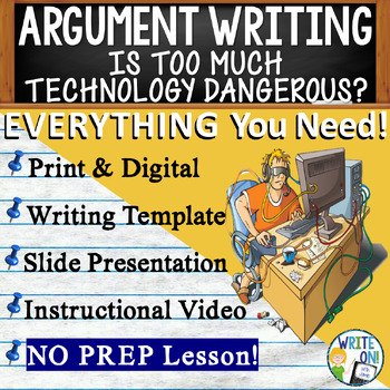 Preview of Argumentative Essay Writing - Rubric - Graphic Organizer - Dangerous Technology