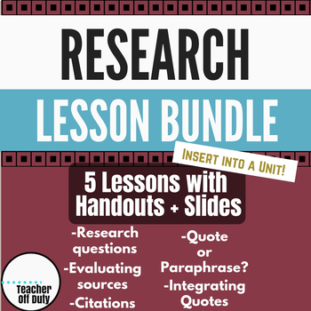 Preview of Argumentative Writing: Research Lesson Bundle