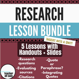 Argumentative Writing: Research Lesson Bundle