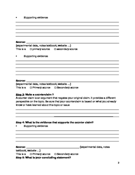 analytical essay scaffold template