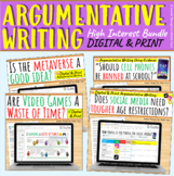High Interest Middle School Argumentative Writing Bundle