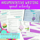 Argumentative Writing Spiral Review {Grades 5-8} DIGITAL a