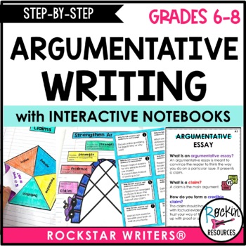 Preview of Argumentative Writing - ARGUMENTATIVE ESSAY WRITING - MIDDLE SCHOOL WRITING