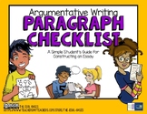 Argumentative Writing - Student Paragraph Checklist