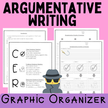 Preview of Argumentative Writing Template (CER)