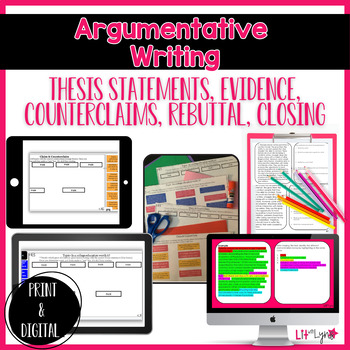 Preview of Argumentative Writing - Thesis & Evidence, Claim & Counterclaim