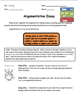 argumentative essay toulmin method