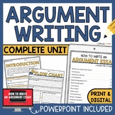 Argumentative Writing Unit | Argument Essay Graphic Organi