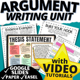 Argumentative Writing Unit Argument Essay Thesis Statement