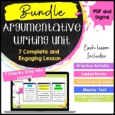 Argumentative Writing Unit Lessons and Practice Activities