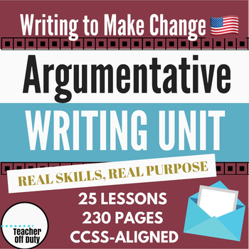 Preview of Argumentative Writing Unit - Middle School