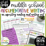 Argumentative Writing Unit with Debates for Middle School