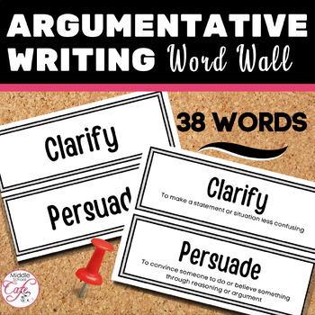 Preview of Argumentative Writing Word Wall | Academic Language